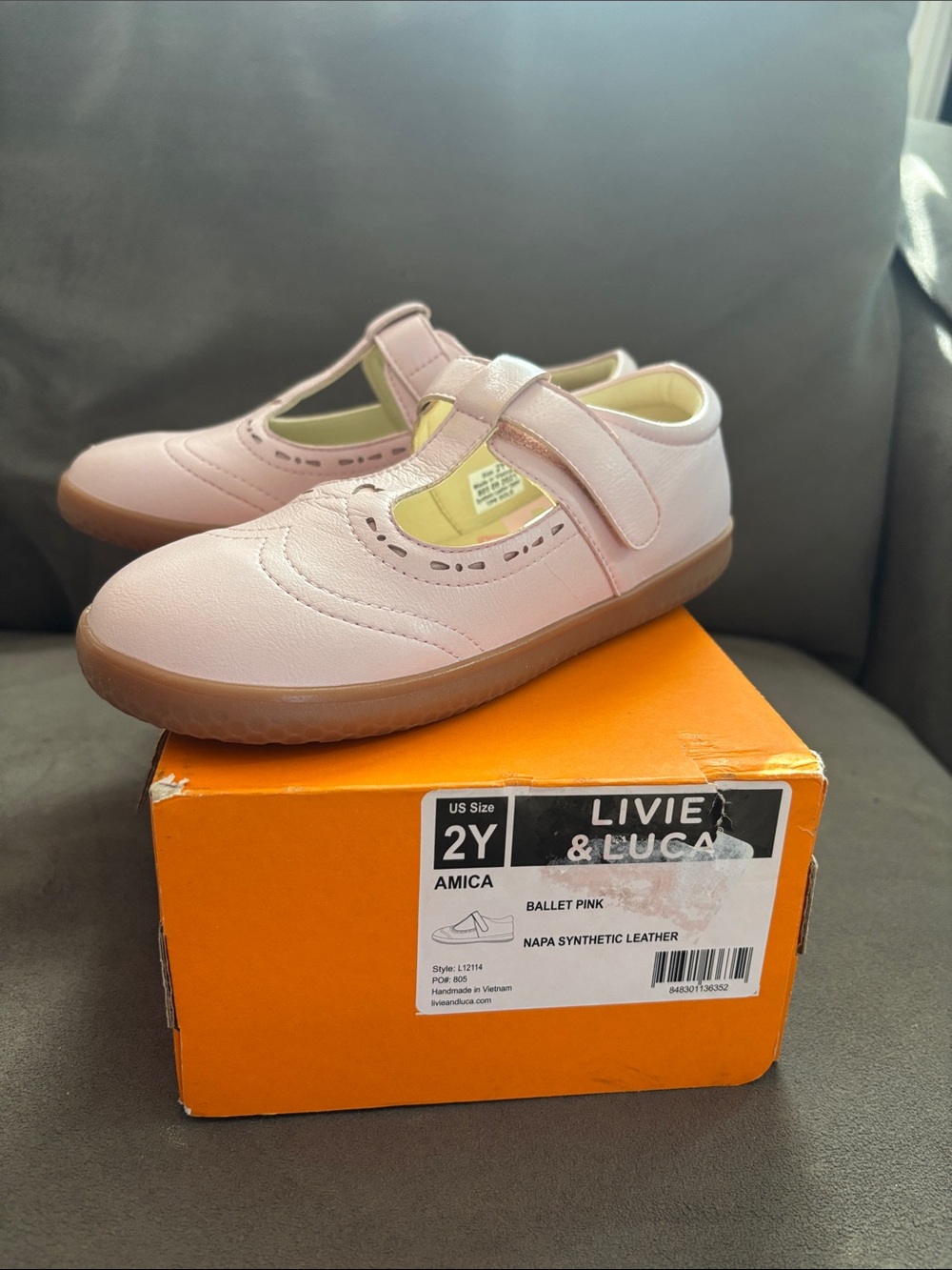 Livie & Luca Girls' Ballet Pink “Amica” T-strap Mary Jane School Shoes